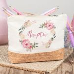 Κασετίνα - Τσαντάκι Μεγάλης Χωρητικότητας με Σχέδιο Λουλούδια