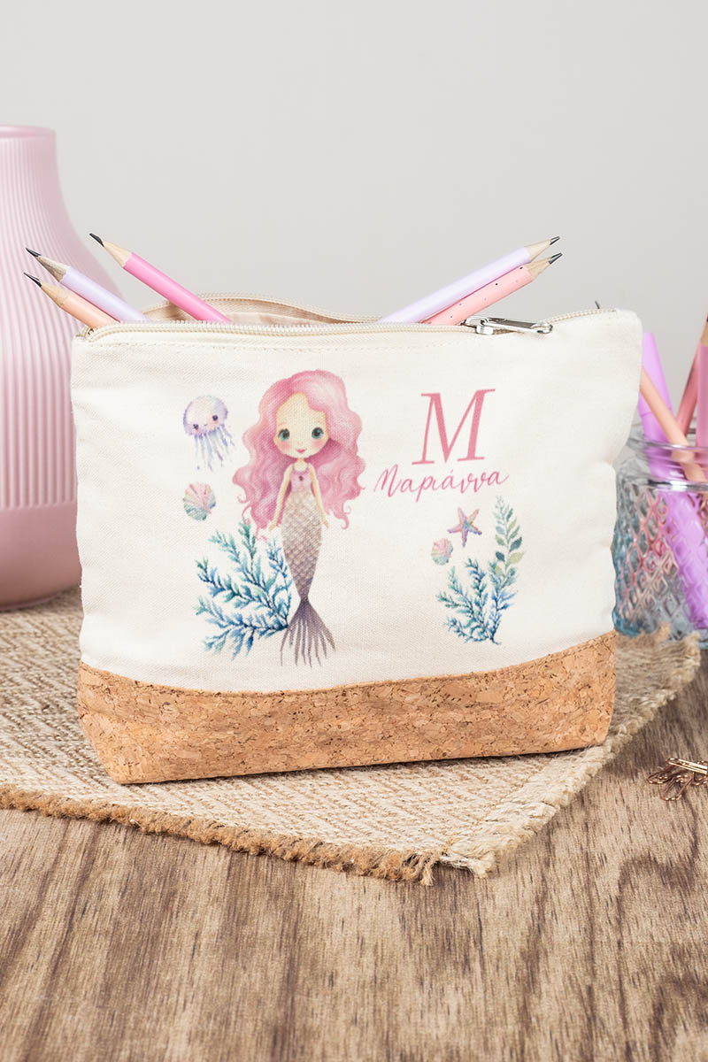 Κασετίνα - Τσαντάκι Μεγάλης Χωρητικότητας με Σχέδιο Ωκεανός