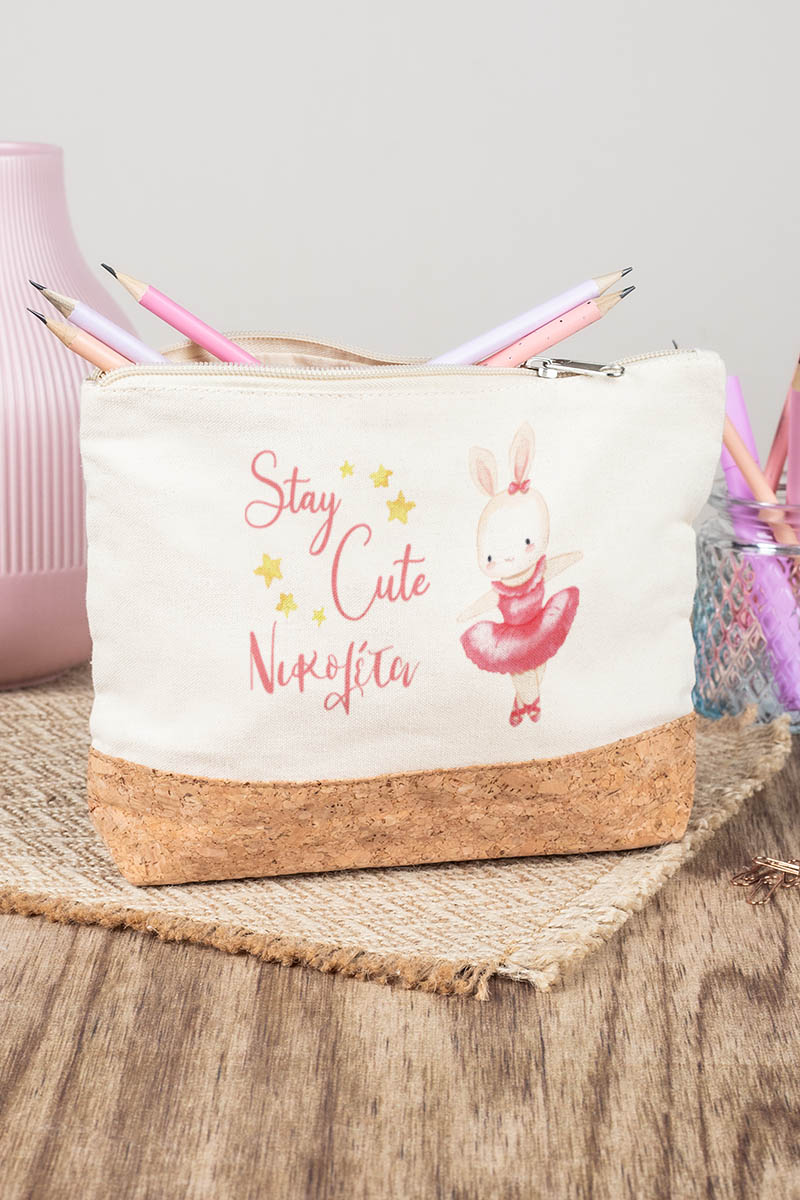 Κασετίνα - Τσαντάκι Μεγάλης Χωρητικότητας με Σχέδιο Κουνελάκι