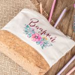 Κασετίνα - Τσαντάκι Μεγάλης Χωρητικότητας με Σχέδιο Ανθοδέσμη