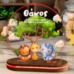 Φωτιστικό για Παιδικό Δωμάτιο με Σχέδιο Ζώα Και Φύση