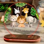 Φωτιστικό για Παιδικό Δωμάτιο με Σχέδιο Ζώα Της Ζούγκλας