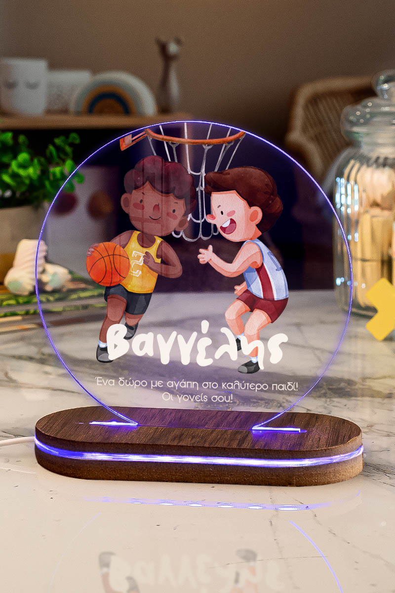 Φωτιστικό για Παιδικό Δωμάτιο με Σχέδιο Παίχτες Μπάσκετ