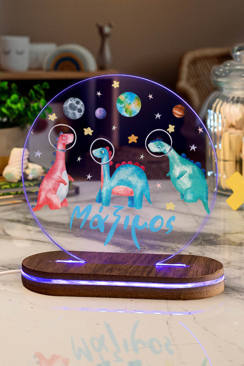 Φωτιστικό για Παιδικό Δωμάτιο με Σχέδιο Δεινόσαυροι