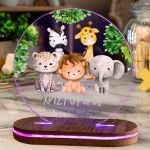 Φωτιστικό για Παιδικό Δωμάτιο με Σχέδιο Ζώα Της Ζούγκλας