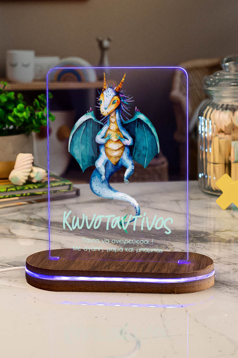 Φωτιστικό για Παιδικό Δωμάτιο με Σχέδιο Δράκο