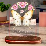 Φωτιστικό για Παιδικό Δωμάτιο με Σχέδιο Λουλούδια Και Πεταλούδα