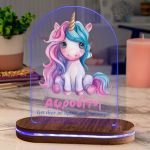 Φωτιστικό για Παιδικό Δωμάτιο με Σχέδιο Ροζ Μονόκερος