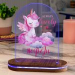 Φωτιστικό για Παιδικό Δωμάτιο με Σχέδιο Μονόκερος Στα Σύννεφα