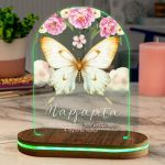 Φωτιστικό για Παιδικό Δωμάτιο με Σχέδιο Λουλούδια Και Πεταλούδα