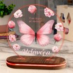 Φωτιστικό για Παιδικό Δωμάτιο με Σχέδιο Πεταλούδα Και Λουλούδια