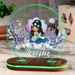 Φωτιστικό για Παιδικό Δωμάτιο με Σχέδιο Γοργόνα Και Κοράλια