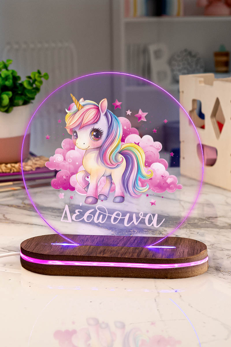 Φωτιστικό για Παιδικό Δωμάτιο με Σχέδιο Μονόκερος