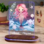 Φωτιστικό για Παιδικό Δωμάτιο με Σχέδιο Γοργόνα