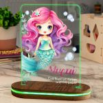 Φωτιστικό για Παιδικό Δωμάτιο με Σχέδιο Γοργόνα