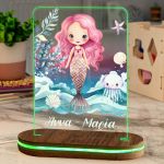 Φωτιστικό για Παιδικό Δωμάτιο με Σχέδιο Γοργόνα