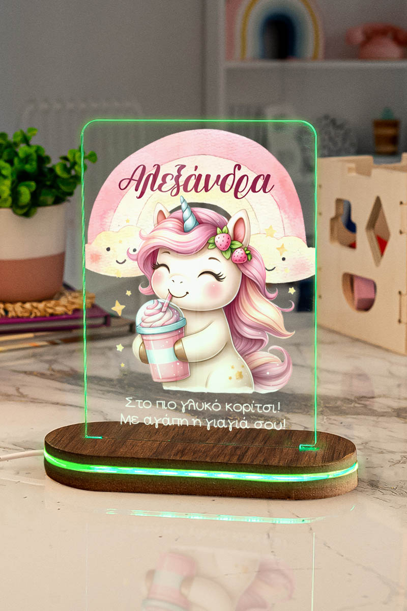 Φωτιστικό για Παιδικό Δωμάτιο με Σχέδιο Μονόκερο