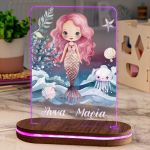 Φωτιστικό για Παιδικό Δωμάτιο με Σχέδιο Γοργόνα