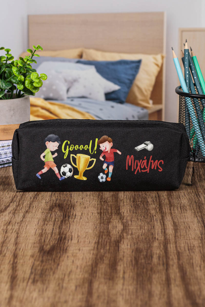 Σχολική Κασετίνα με Όνομα, σε Μαύρο Χρώμα & Σχέδιο Champion