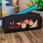 Σχολική Κασετίνα με Όνομα, σε Μαύρο Χρώμα & Σχέδιο Truck