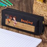 Σχολική Κασετίνα με Όνομα, σε Μαύρο Χρώμα & Σχέδιο Τρίπλα