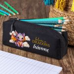 Σχολική Κασετίνα με Όνομα, σε Μαύρο Χρώμα & Σχέδιο Δράκος