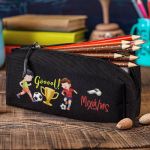 Σχολική Κασετίνα με Όνομα, σε Μαύρο Χρώμα & Σχέδιο Champion