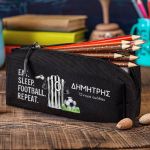 Σχολική Κασετίνα με Όνομα, σε Μαύρο Χρώμα & Σχέδιο Φανέλα 4