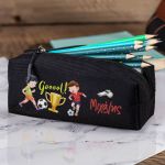 Σχολική Κασετίνα με Όνομα, σε Μαύρο Χρώμα & Σχέδιο Champion