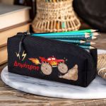 Σχολική Κασετίνα με Όνομα, σε Μαύρο Χρώμα & Σχέδιο Truck