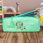 Σχολική Κασετίνα με Όνομα, σε Πετρόλ Χρώμα & Σχέδιο Φανέλα 3