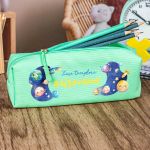 Σχολική Κασετίνα με Όνομα, σε Πετρόλ Χρώμα & Σχέδιο Διάστημα