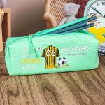 Σχολική Κασετίνα με Όνομα, σε Πετρόλ Χρώμα & Σχέδιο Φανέλα 2