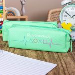 Σχολική Κασετίνα με Όνομα, σε Πετρόλ Χρώμα & Σχέδιο Play