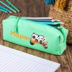 Σχολική Κασετίνα με Όνομα, σε Πετρόλ Χρώμα & Σχέδιο Game X