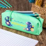 Σχολική Κασετίνα με Όνομα, σε Πετρόλ Χρώμα & Σχέδιο Διάστημα