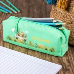 Σχολική Κασετίνα με Όνομα, σε Πετρόλ Χρώμα & Σχέδιο Σαφάρι