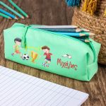 Σχολική Κασετίνα με Όνομα, σε Πετρόλ Χρώμα & Σχέδιο Champions