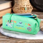 Σχολική Κασετίνα με Όνομα, σε Πετρόλ Χρώμα & Σχέδιο Space