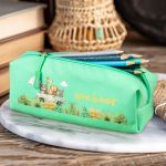 Σχολική Κασετίνα με Όνομα, σε Πετρόλ Χρώμα & Σχέδιο Σαφάρι