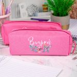 Σχολική Κασετίνα με Όνομα, σε Φούξια Χρώμα & Poppy