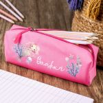 Σχολική Κασετίνα με Όνομα, σε Φούξια Χρώμα & Σχέδιο Ωκεανός