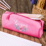 Σχολική Κασετίνα με Όνομα, σε Φούξια Χρώμα & Poppy