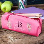 Σχολική Κασετίνα με Όνομα, σε Φούξια Χρώμα & Poppy