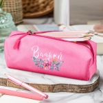 Σχολική Κασετίνα με Όνομα, σε Φούξια Χρώμα & Poppy