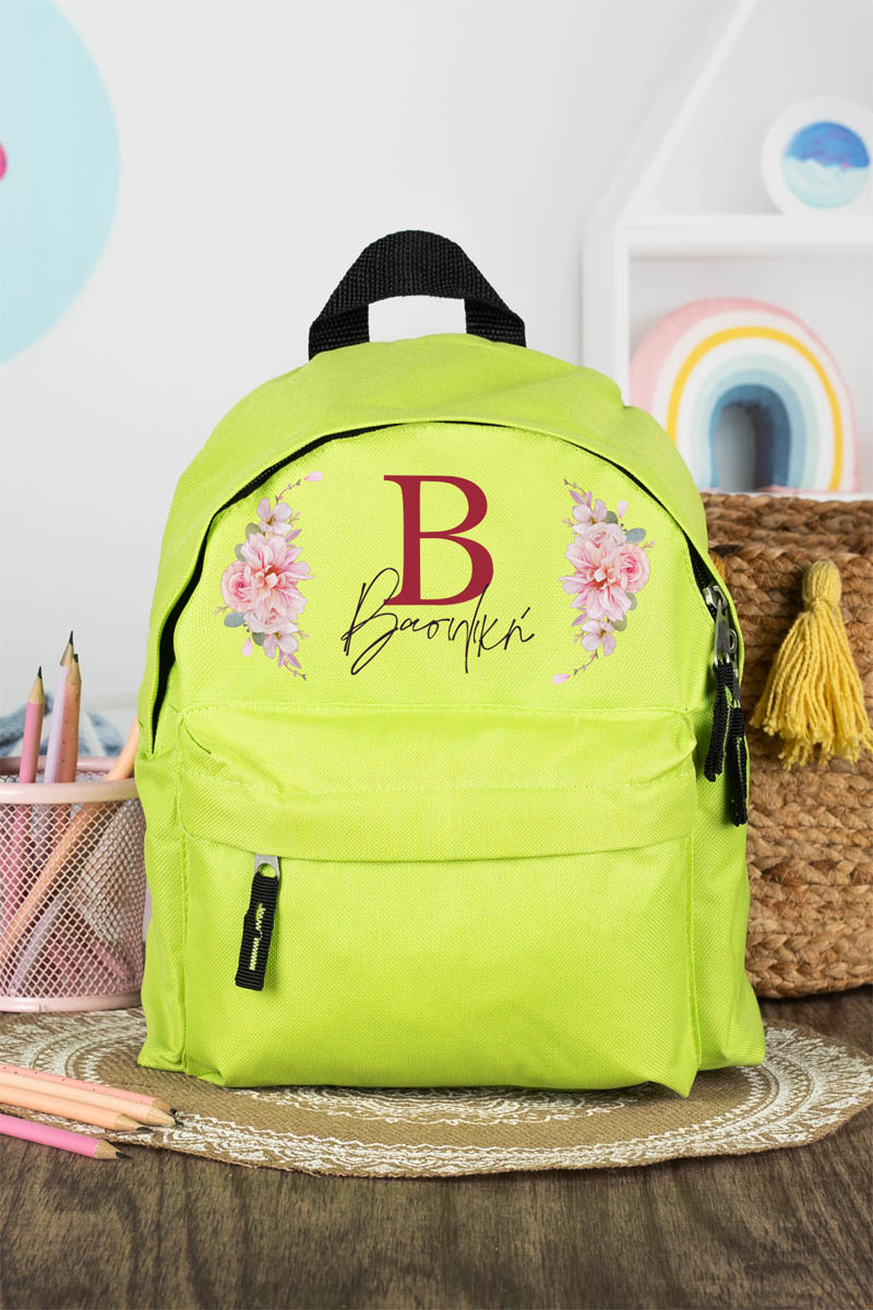 Σχολική Τσάντα Πλάτης Νηπιαγωγείου σε Λαχανί Χρώμα, Γράμμα