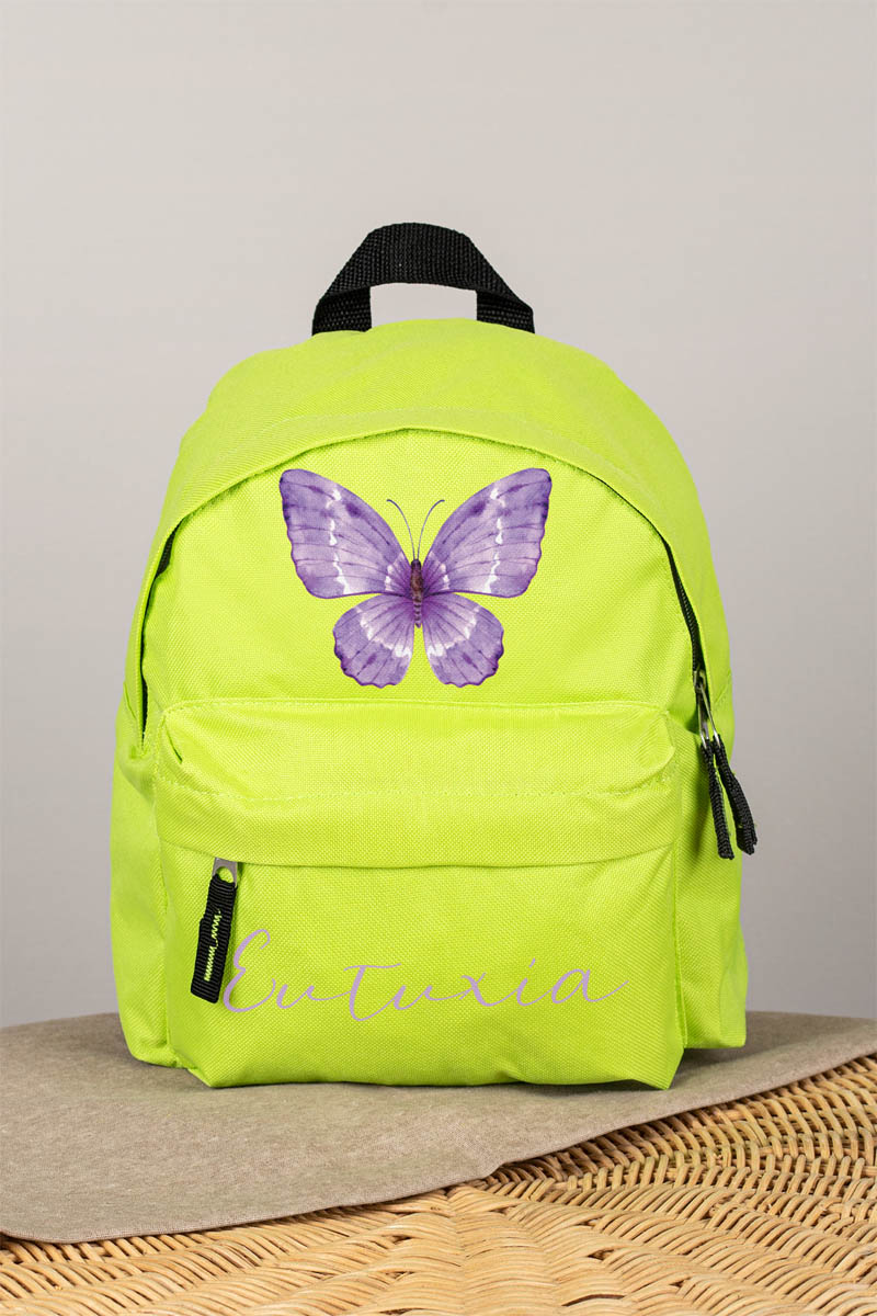 Σχολική Τσάντα Πλάτης Νηπιαγωγείου σε Λαχανί Χρώμα, Purplefly