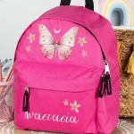 Σχολική Τσάντα Πλάτης Νηπιαγωγείου σε Φούξια Χρώμα, Butterfly