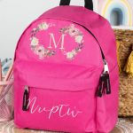 Σχολική Τσάντα Πλάτης Νηπιαγωγείου σε Φούξια Χρώμα, Άνθος