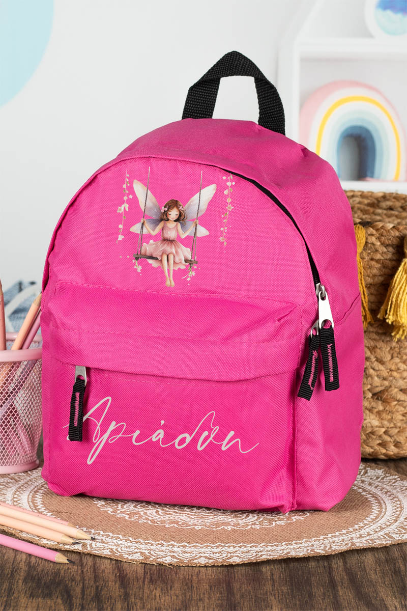 Σχολική Τσάντα Πλάτης Νηπιαγωγείου σε Φούξια Χρώμα, Κούνια